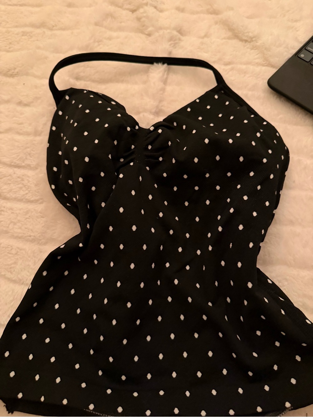 Black Polka Dot Cami Top - Women Intimates & Sleepwear